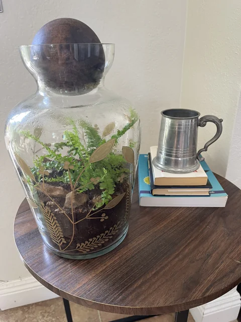 Botanical Etched Glass — room setting